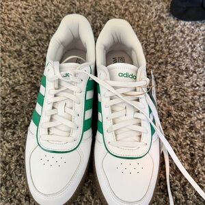 Adidas White and Green Sneakers